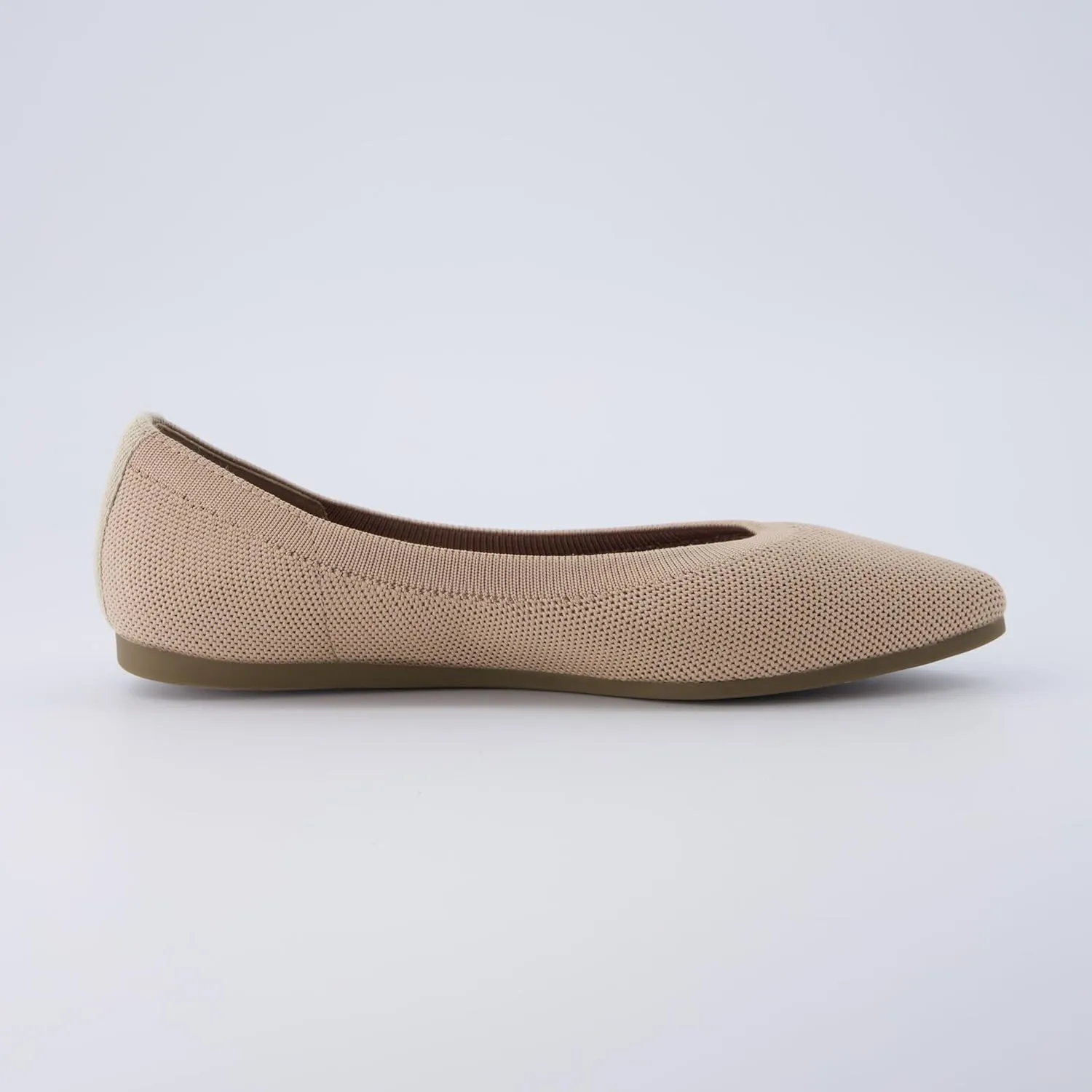 CUSHIONAIRE Women's Surrey Knit Flat with  Memory Foam, Wide Widths Available
