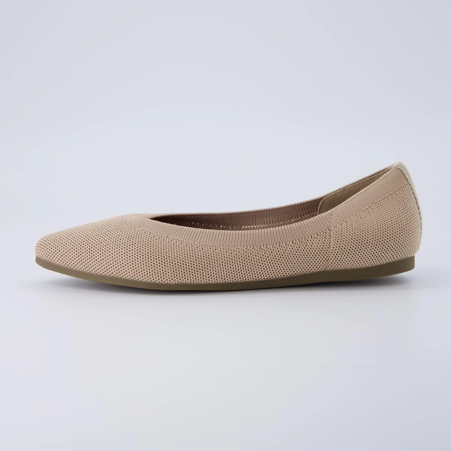 CUSHIONAIRE Women's Surrey Knit Flat with  Memory Foam, Wide Widths Available