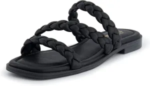 CUSHIONAIRE Women's Venice braided slide sandal  Memory Foam, Wide Widths Available
