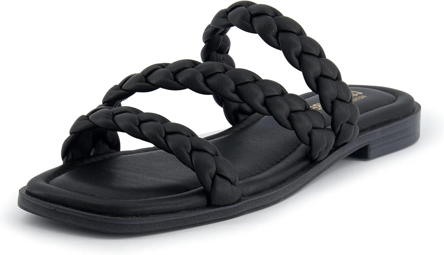 CUSHIONAIRE Women's Venice braided slide sandal  Memory Foam, Wide Widths Available