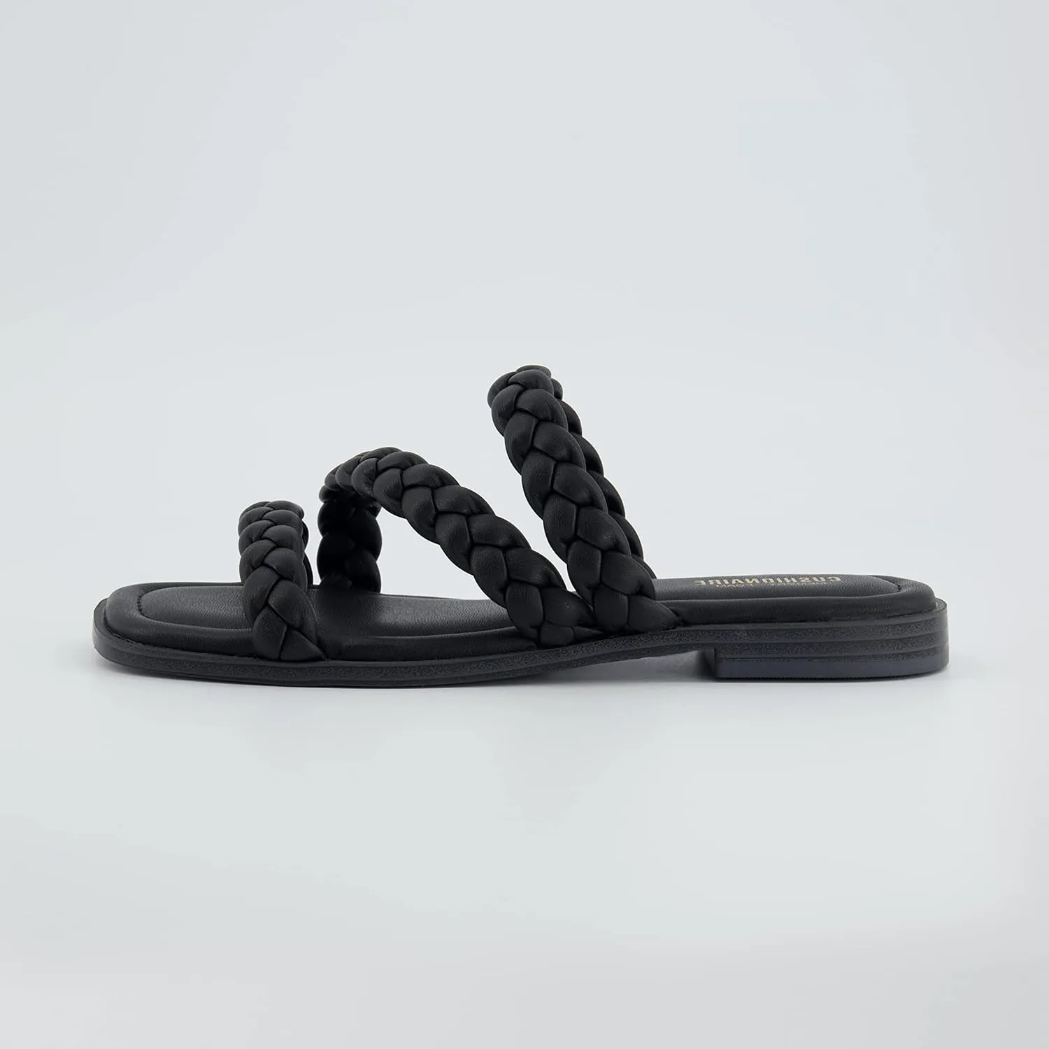 CUSHIONAIRE Women's Venice braided slide sandal  Memory Foam, Wide Widths Available