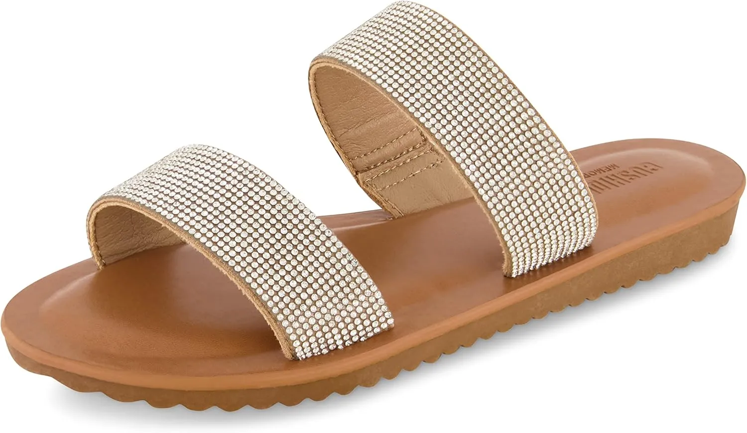 CUSHIONAIRE Women's Vera slide sandal  Memory Foam and Wide Widths Available