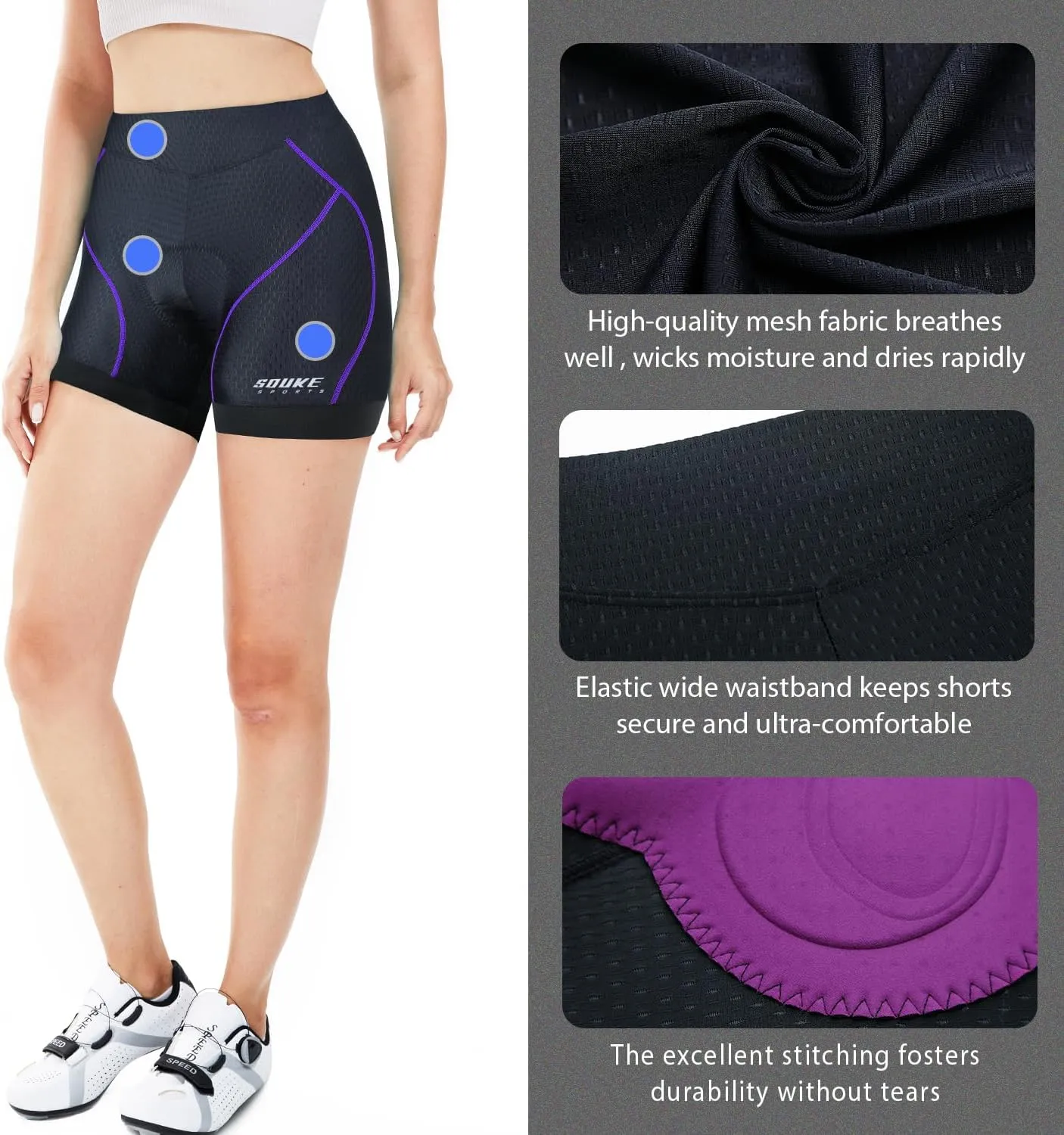 Cycling Shorts Women's 3D Padded Bicycle Bike Biking Underwear Shorts