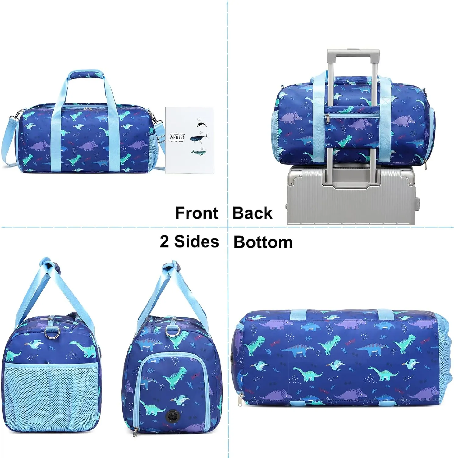 Dance Bag for Boys Water Resistant Gym Bag Overnight Bag Travel Bag Sports with Shoes Compartment