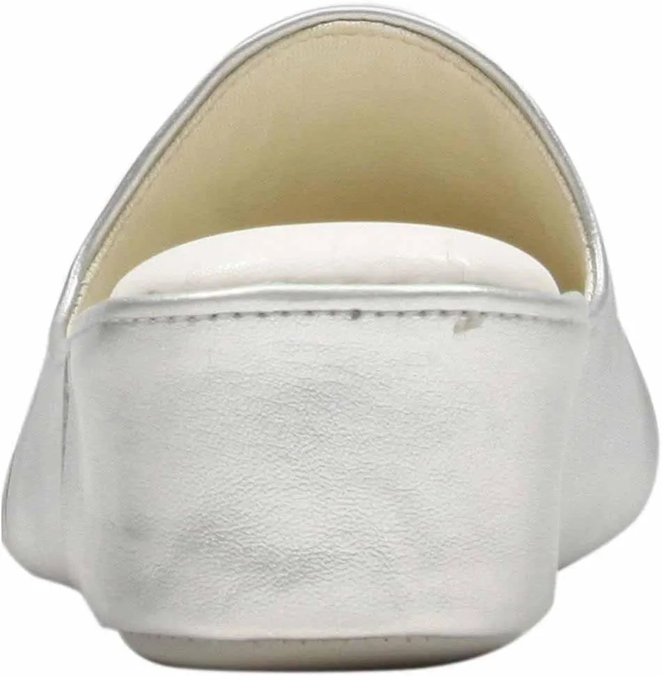 Daniel Green Womens Denise Metallic Slip On Mule Casual Slippers Casual - Gold, Silver