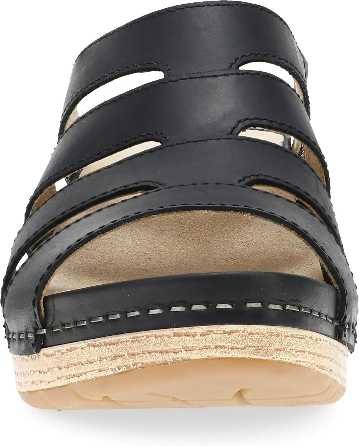 Dansko Lyndi Slide Sandals for Women - Caged-Style Design with Leather Uppers and Lightweight Rubber Outsole
