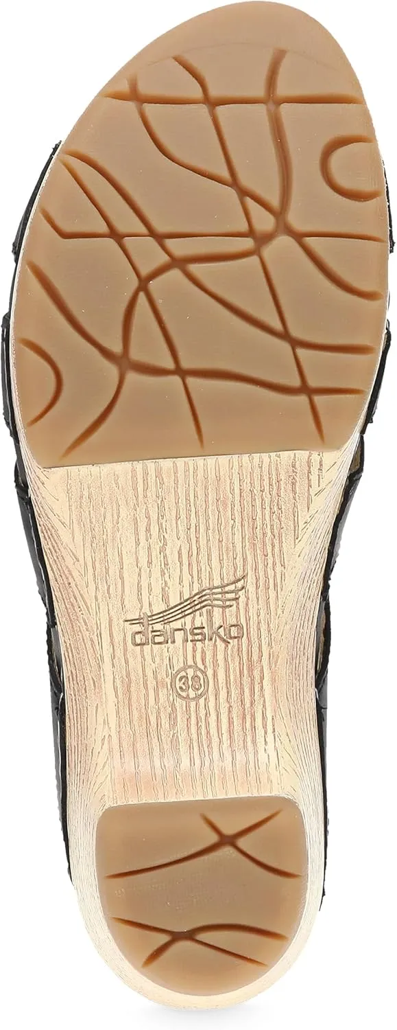 Dansko Lyndi Slide Sandals for Women - Caged-Style Design with Leather Uppers and Lightweight Rubber Outsole