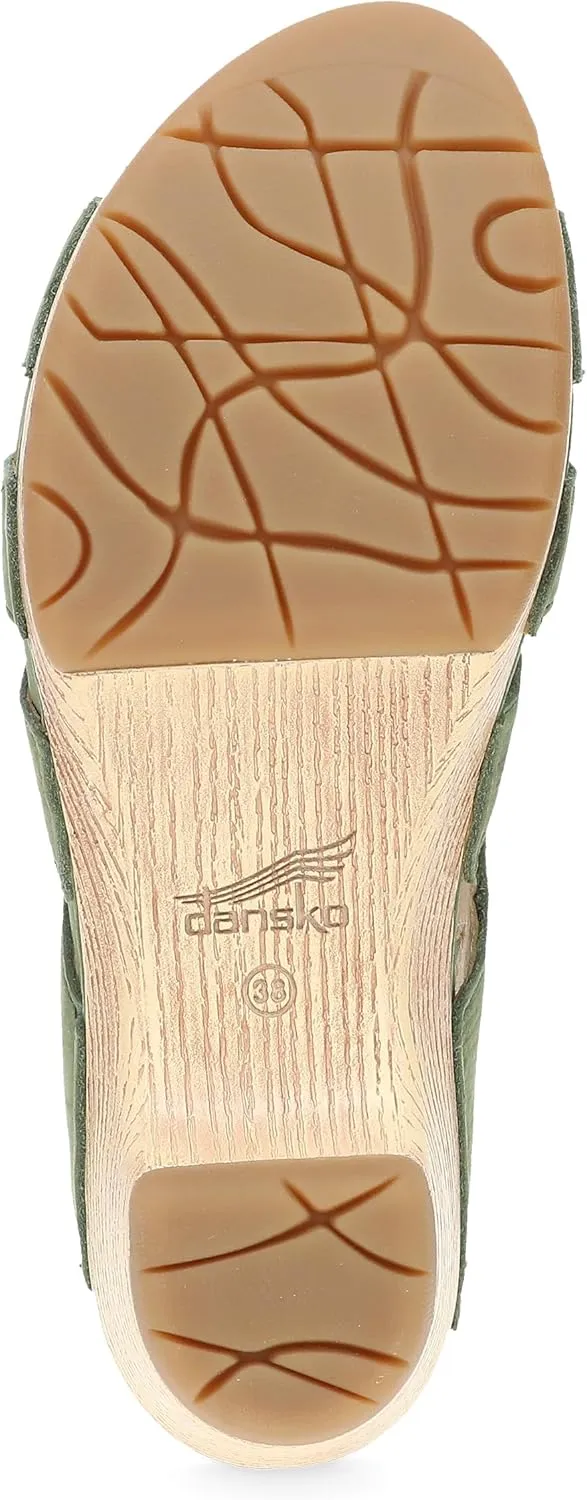 Dansko Lyndi Slide Sandals for Women - Caged-Style Design with Leather Uppers and Lightweight Rubber Outsole