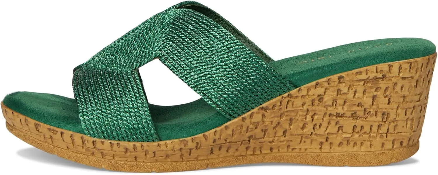 David Tate Womens Vibe Braided Slide Sandals