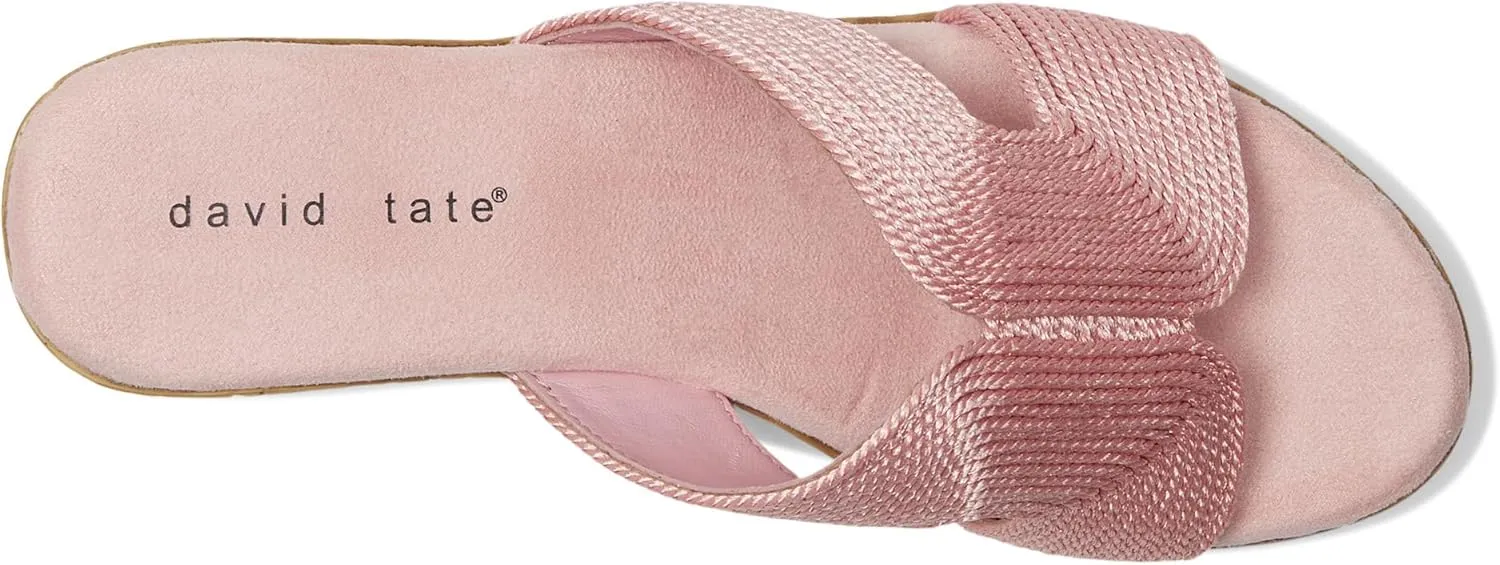 David Tate Womens Vibe Braided Slide Sandals