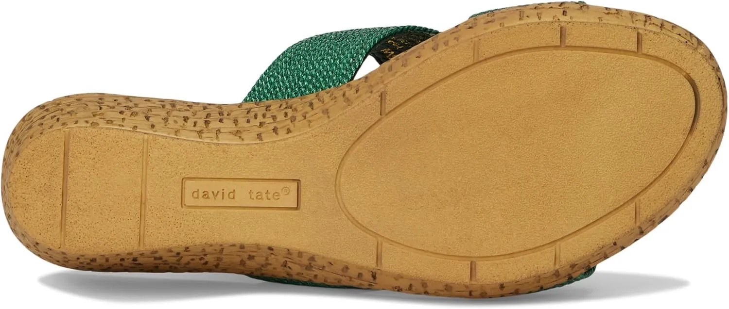 David Tate Womens Vibe Braided Slide Sandals