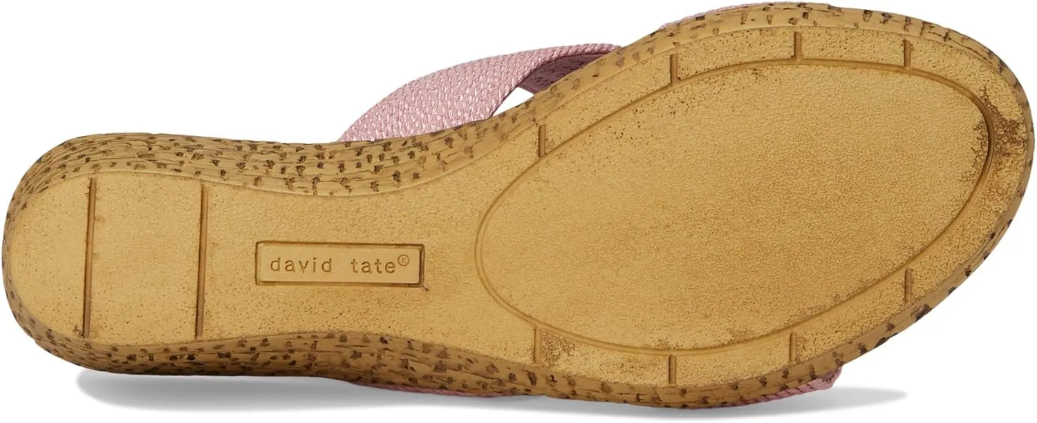 David Tate Womens Vibe Braided Slide Sandals