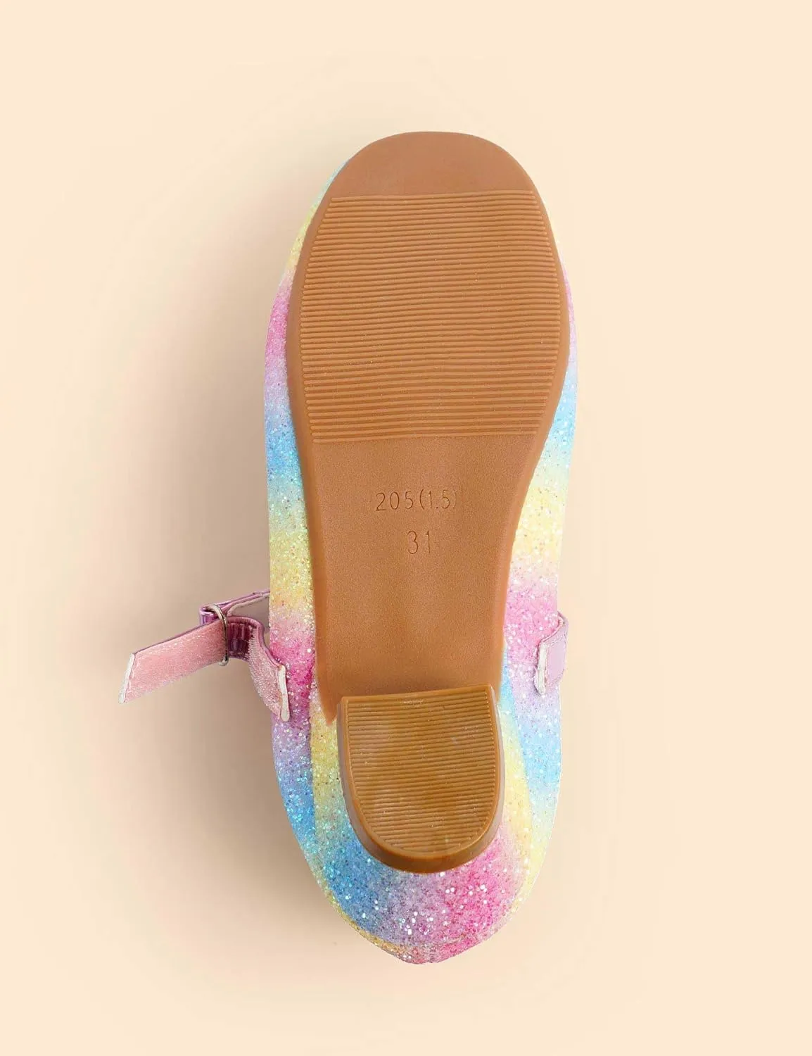 Daydance Kids Toddler Girls Dress Shoes Low Heels Sparkling Flower Mary Jane Footwear for Party Prom Wedding Birthday