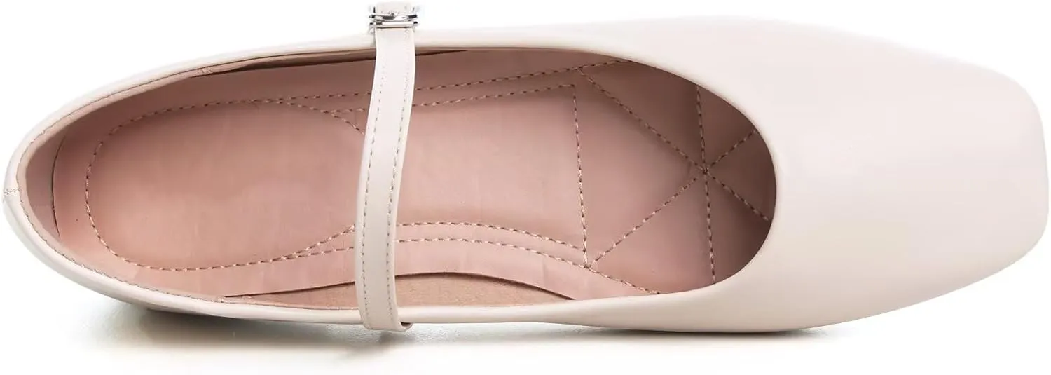 Dear Time Women's Flat Mary Jane Shoes Ankle Strap Round Toe Chinese Style Ballet Flats Casual Walking Shoes
