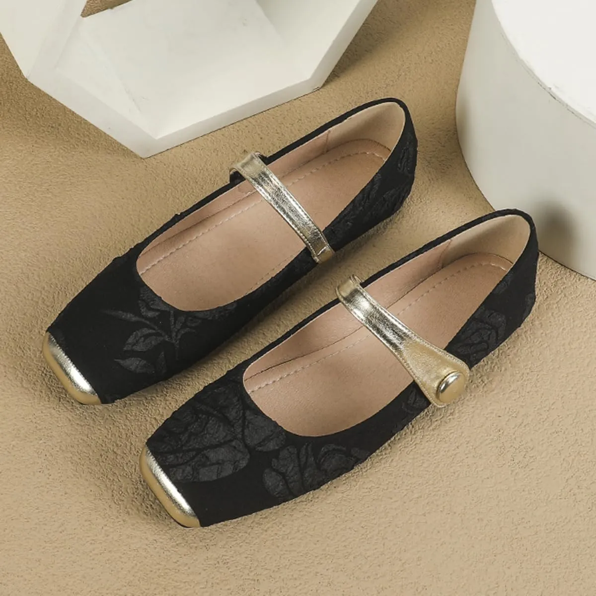 Dear Time Women's Mary Jane Flat Shoes Casual Simple Ballets Comfortable Dressy Office Walking Shoes