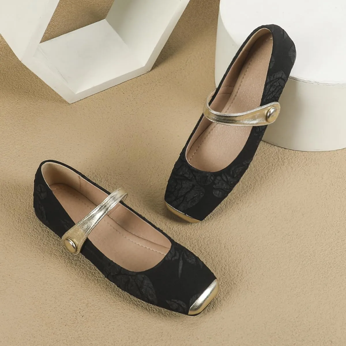 Dear Time Women's Mary Jane Flat Shoes Casual Simple Ballets Comfortable Dressy Office Walking Shoes