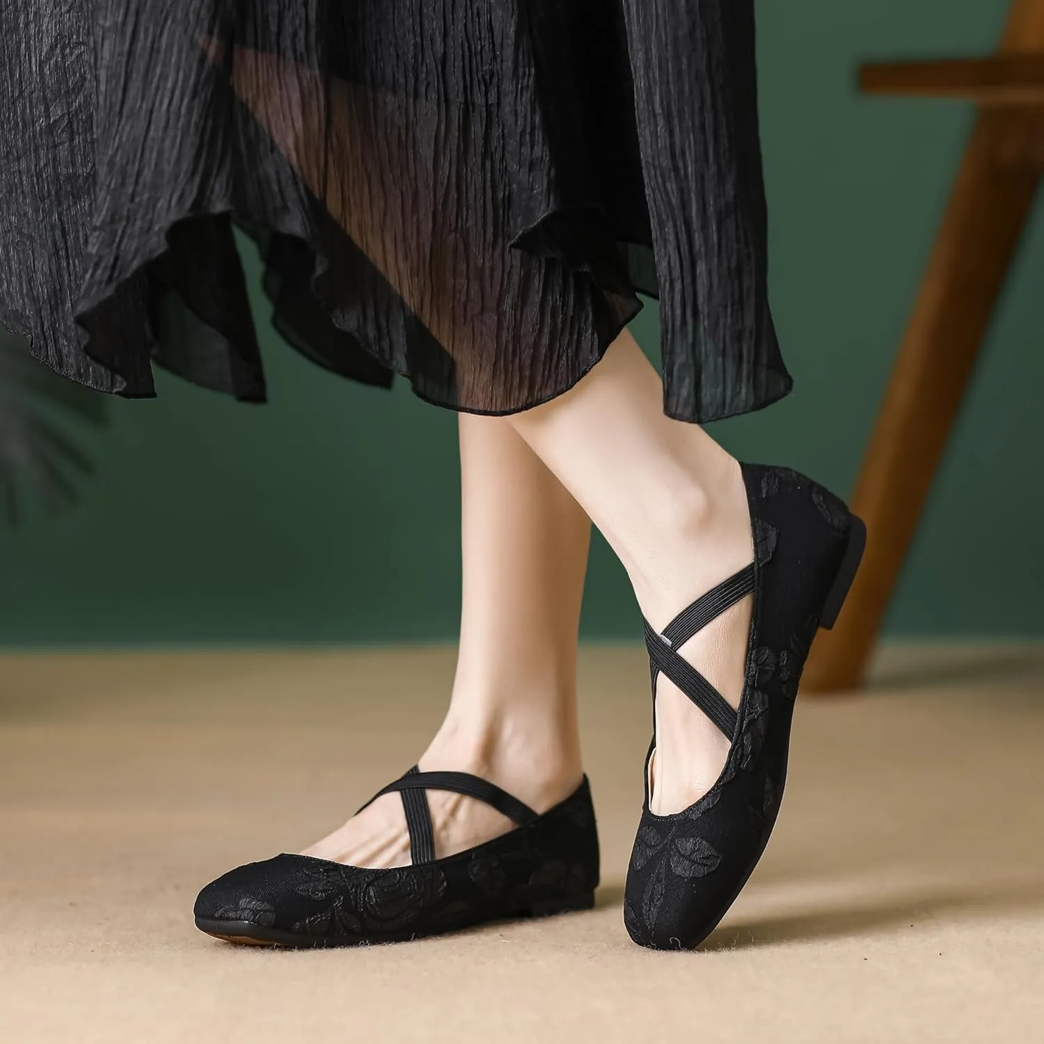Dear Time Women's Mary Jane Flat Shoes Casual Simple Ballets Comfortable Dressy Office Walking Shoes