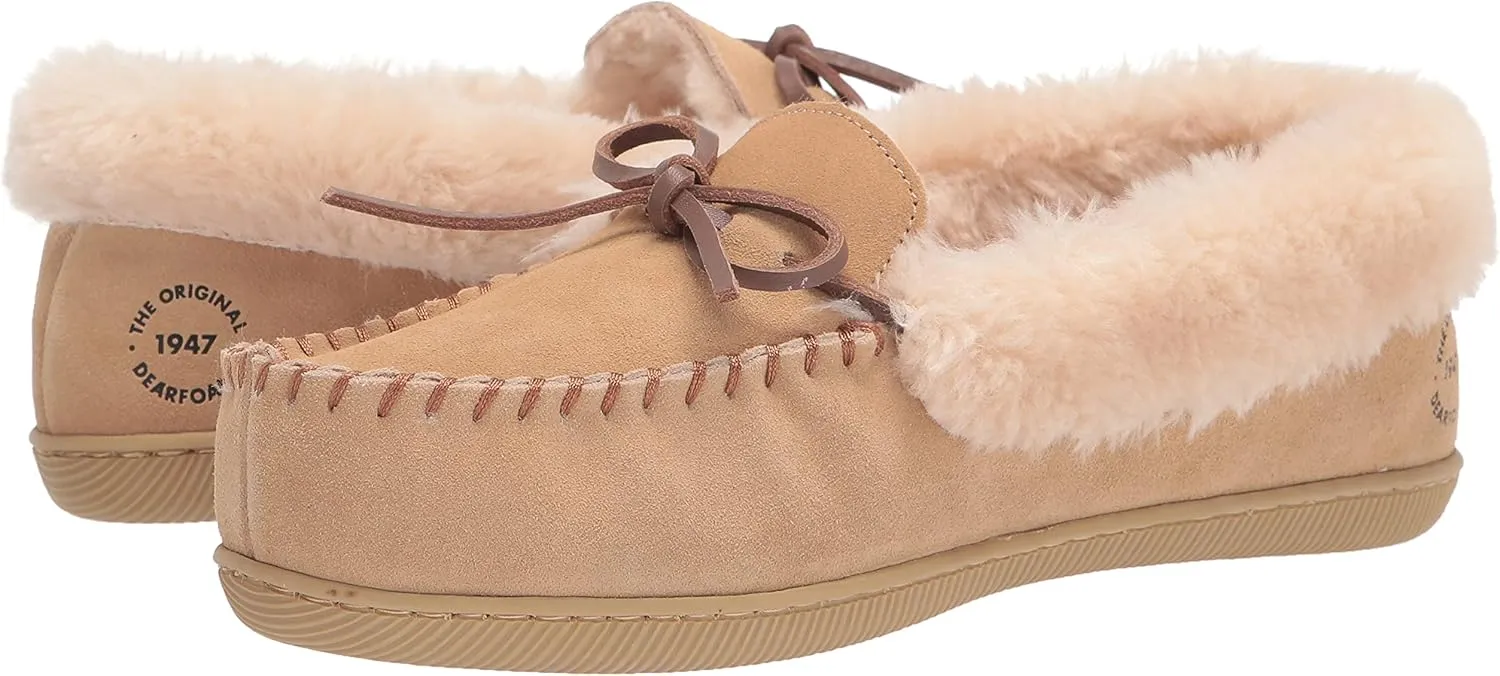Dearfoams Women's Bethany Genuine Suede Moccasin Slipper