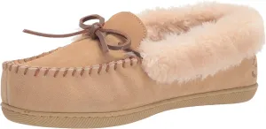 Dearfoams Women's Bethany Genuine Suede Moccasin Slipper