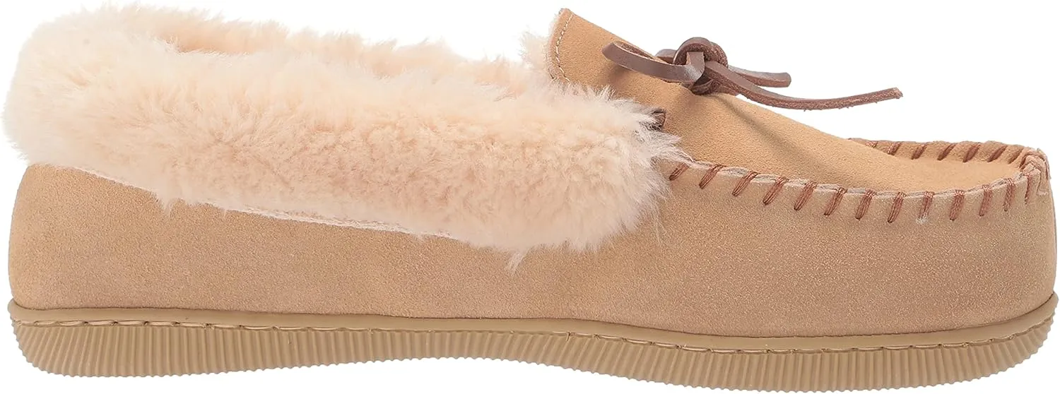 Dearfoams Women's Bethany Genuine Suede Moccasin Slipper