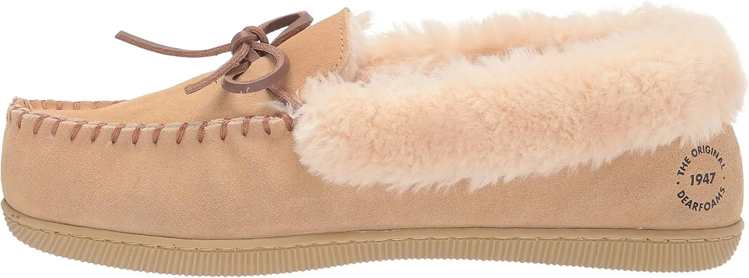 Dearfoams Women's Bethany Genuine Suede Moccasin Slipper