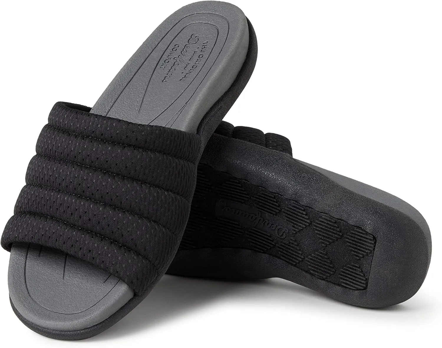 Dearfoams Women's Original Comfort Emma Slip on Slide Sandal with Arch Support