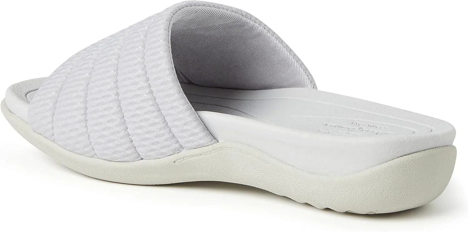 Dearfoams Women's Original Comfort Emma Slip on Slide Sandal with Arch Support