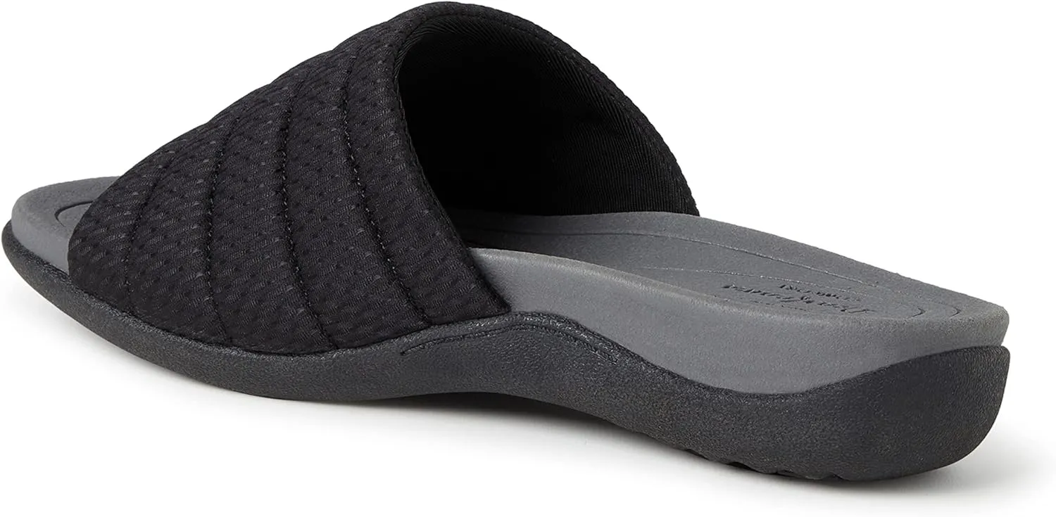 Dearfoams Women's Original Comfort Emma Slip on Slide Sandal with Arch Support