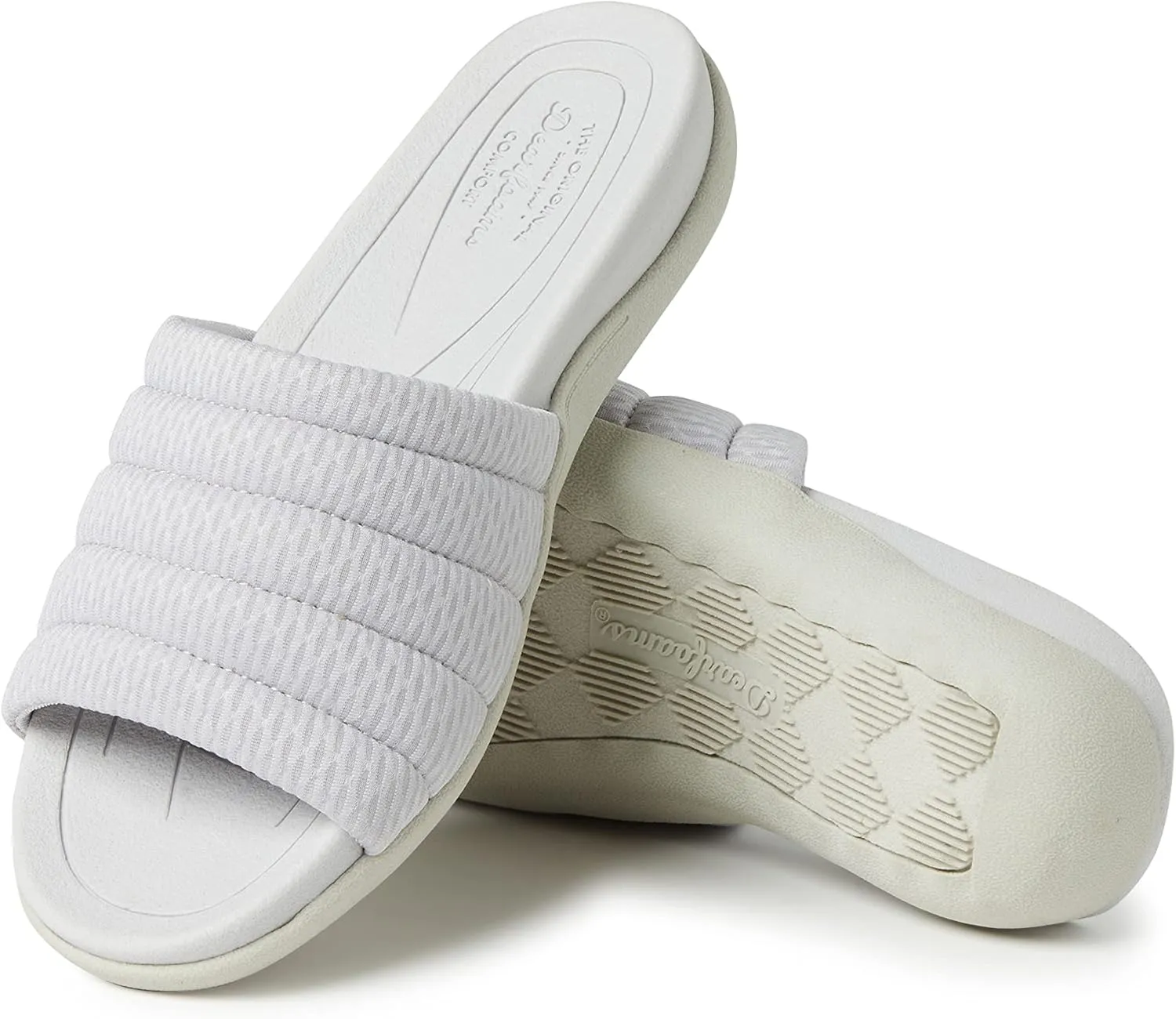 Dearfoams Women's Original Comfort Emma Slip on Slide Sandal with Arch Support