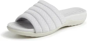 Dearfoams Women's Original Comfort Emma Slip on Slide Sandal with Arch Support