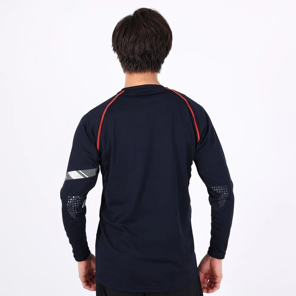 Descente Long-Sleeve Shirt, Volleyball, Sweat Absorbent, Quick Drying, Stretch, Practice, Men's, Women's, Unisex