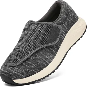 Diabetic Shoes for Men and Women, Adjustable Slip-On Wide Walking Shoes for Swollen Feet, Orthopedic Foot Pain Relief, Neuropathy - EasyTop Wings