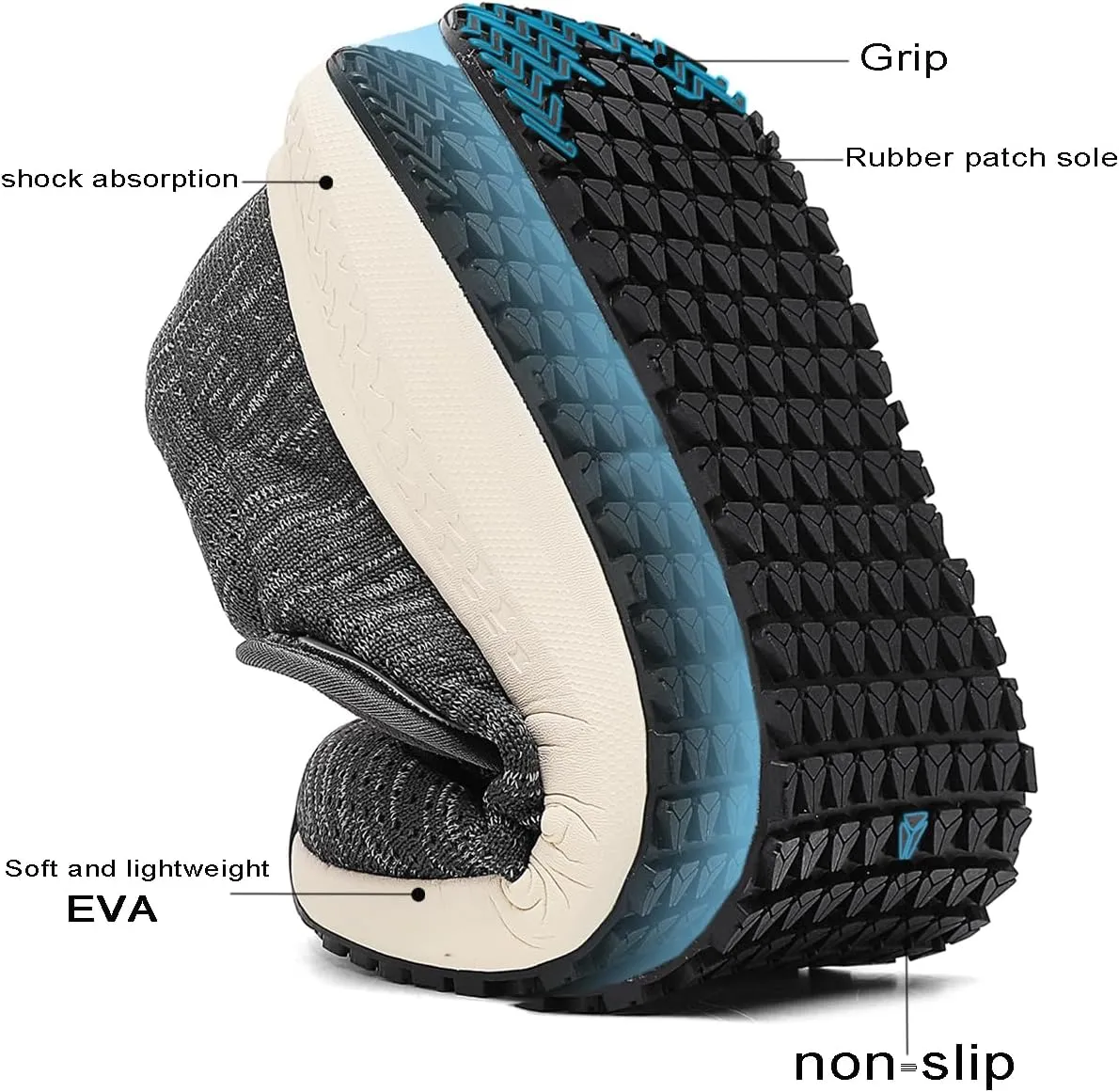 Diabetic Shoes for Men and Women, Adjustable Slip-On Wide Walking Shoes for Swollen Feet, Orthopedic Foot Pain Relief, Neuropathy - EasyTop Wings
