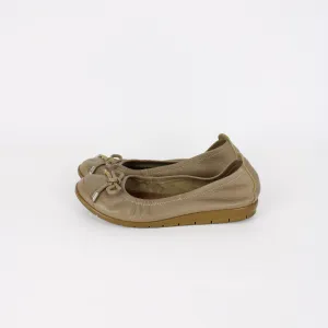 Diana Ferrari Brown Leather Ballet Flat