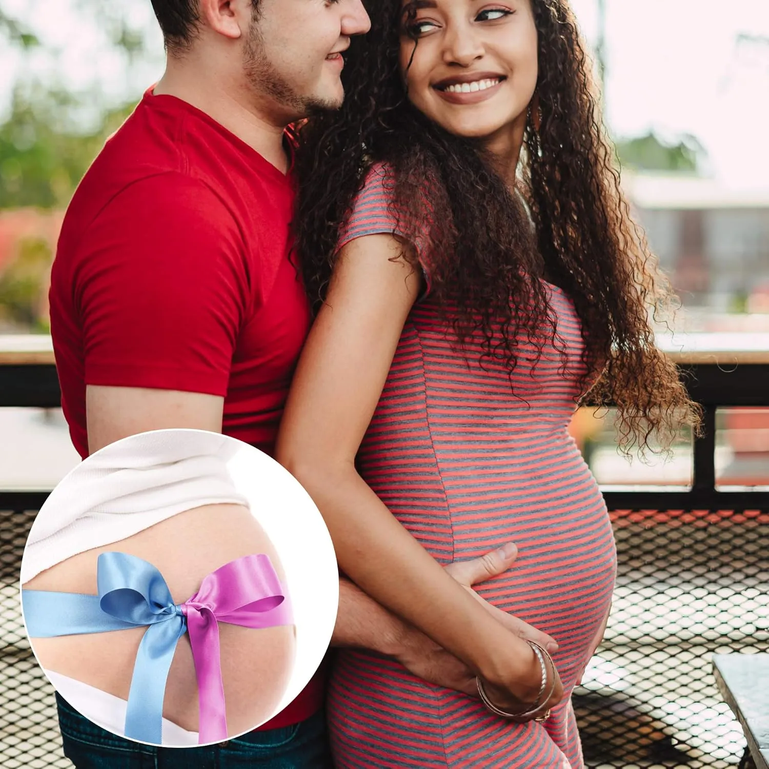 DIRAVO Womens Maternity Belly Band for Pregnancy Non-slip Silicone Stretch Pregnancy Support Belly Belt Bands…