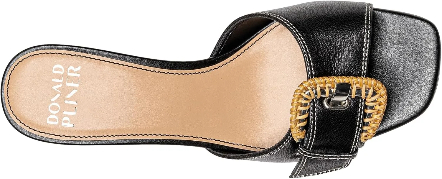 Donald Pliner Women’s Cherry Slide Heeled Sandal, 2.5” Kitten Heel Sandals for Women, Slip On Dress Shoes