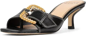 Donald Pliner Women’s Cherry Slide Heeled Sandal, 2.5” Kitten Heel Sandals for Women, Slip On Dress Shoes