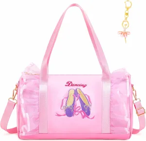 Dorlubel Cute Ballet Dance Backpack Tutu Dress Dance Bag with Key Chain Girls