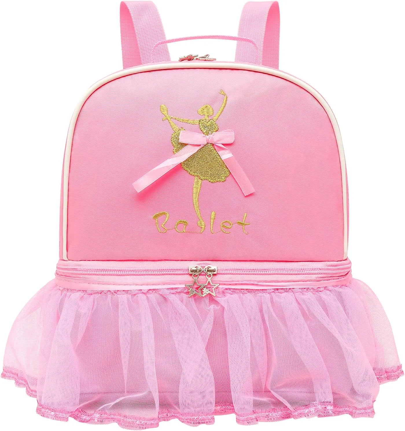 Dorlubel Cute Ballet Dance Backpack Tutu Dress Dance Bag with Key Chain Girls