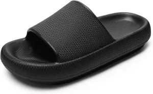 DREAM PAIRS Cloud House Slippers for Women, Shower Shoes Indoor Pillow Slides Bathroom Slip On Beach Sandals
