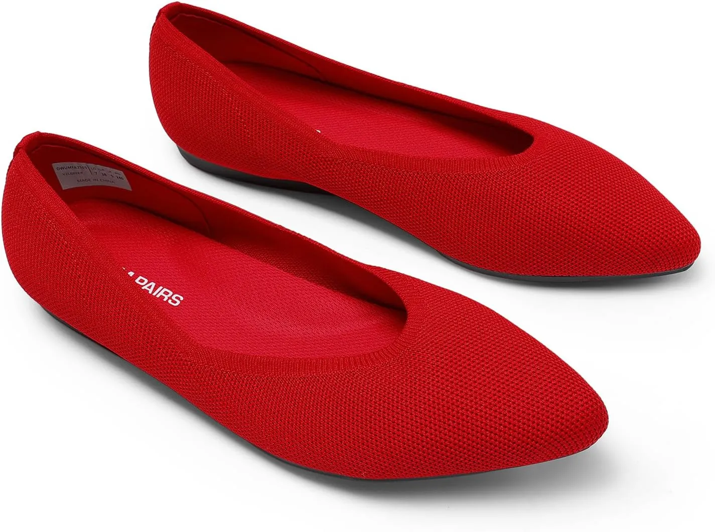 DREAM PAIRS Pointed Toe Flats for Women, Comfortable Dressy Knit Ballet Flats with Arch Support, Women's Dress Shoes for Work Office Business Casual Travel