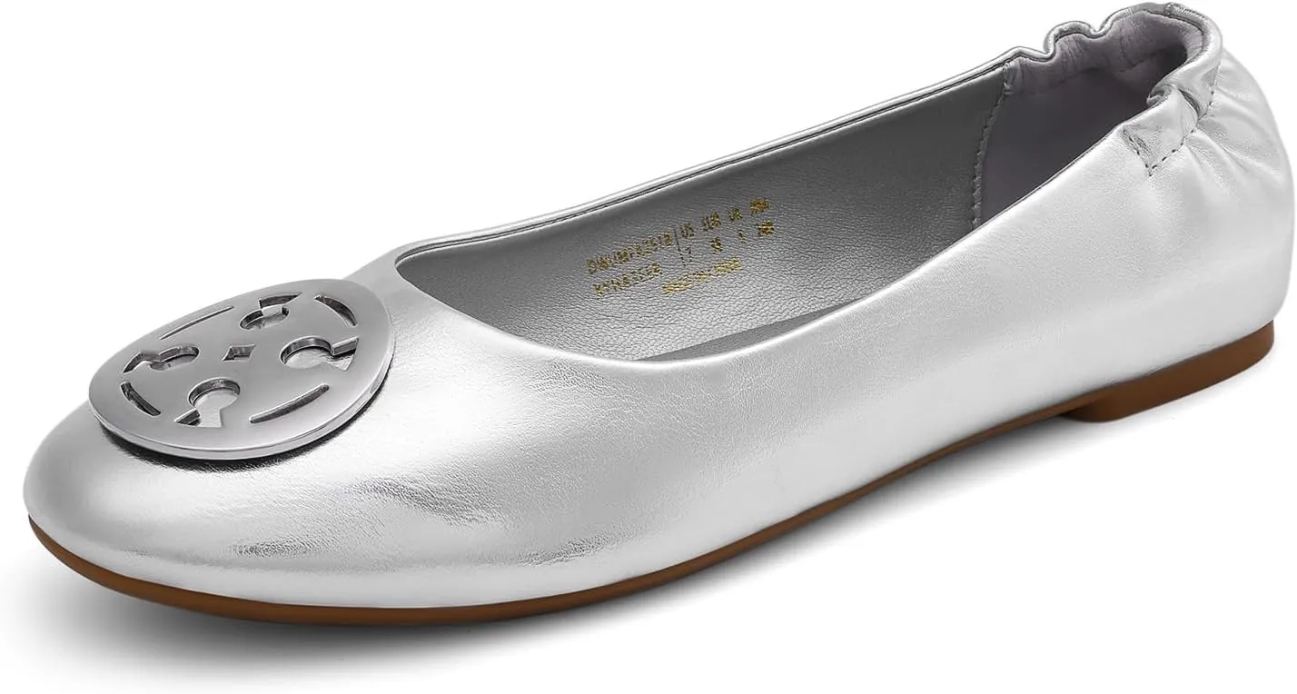 DREAM PAIRS Women's Ballet Flats Shoes Round Toe Slip On Comfortable Dressy Shoes