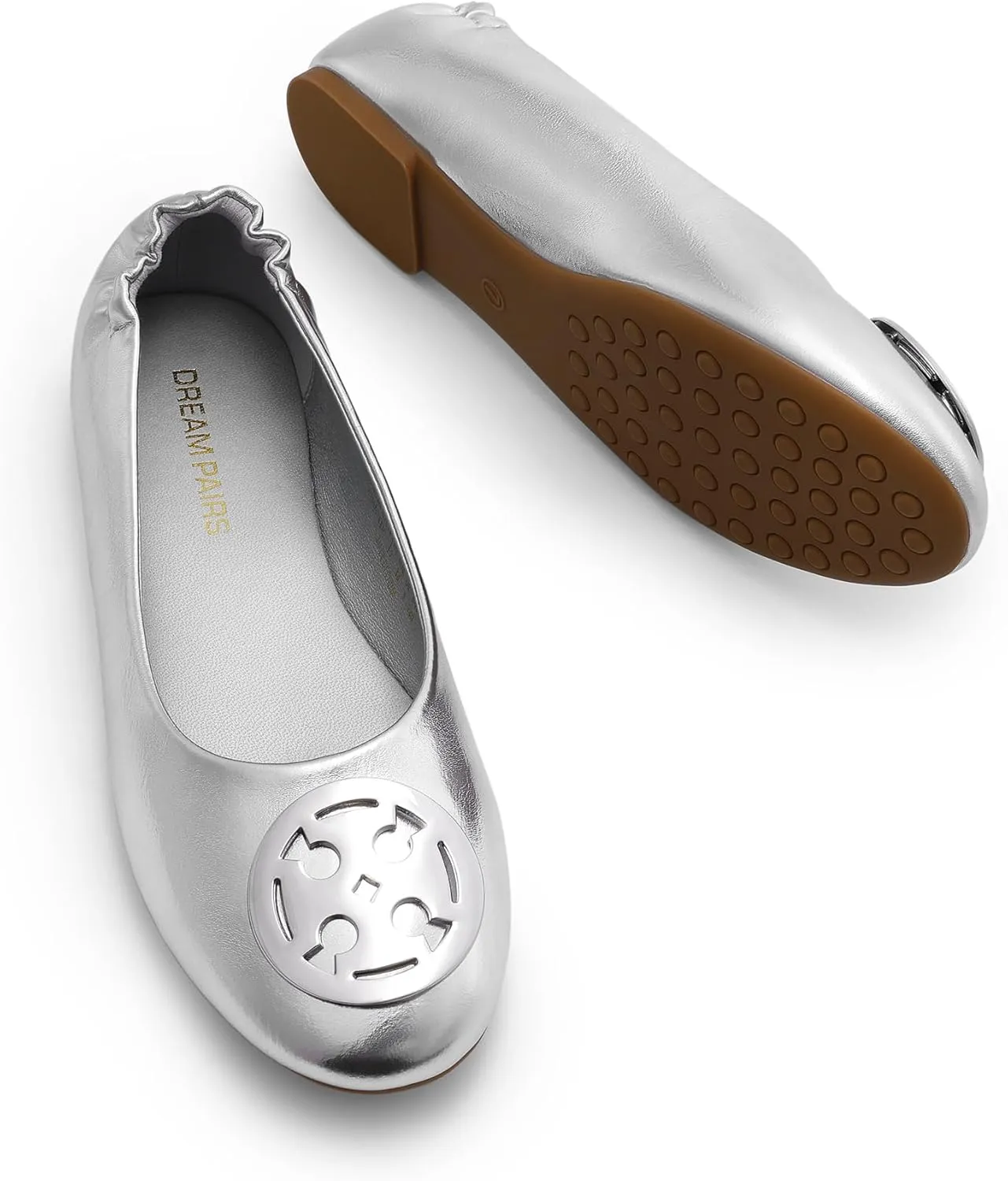 DREAM PAIRS Women's Ballet Flats Shoes Round Toe Slip On Comfortable Dressy Shoes