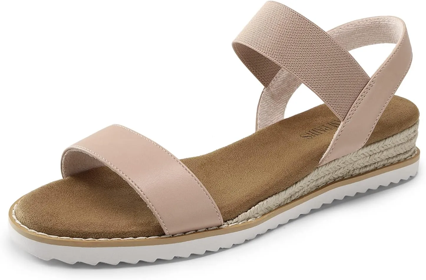 DREAM PAIRS Womens Espadrilles Ankle Stretch Elastic Strap Open Toe Wedges Flats Sandals
