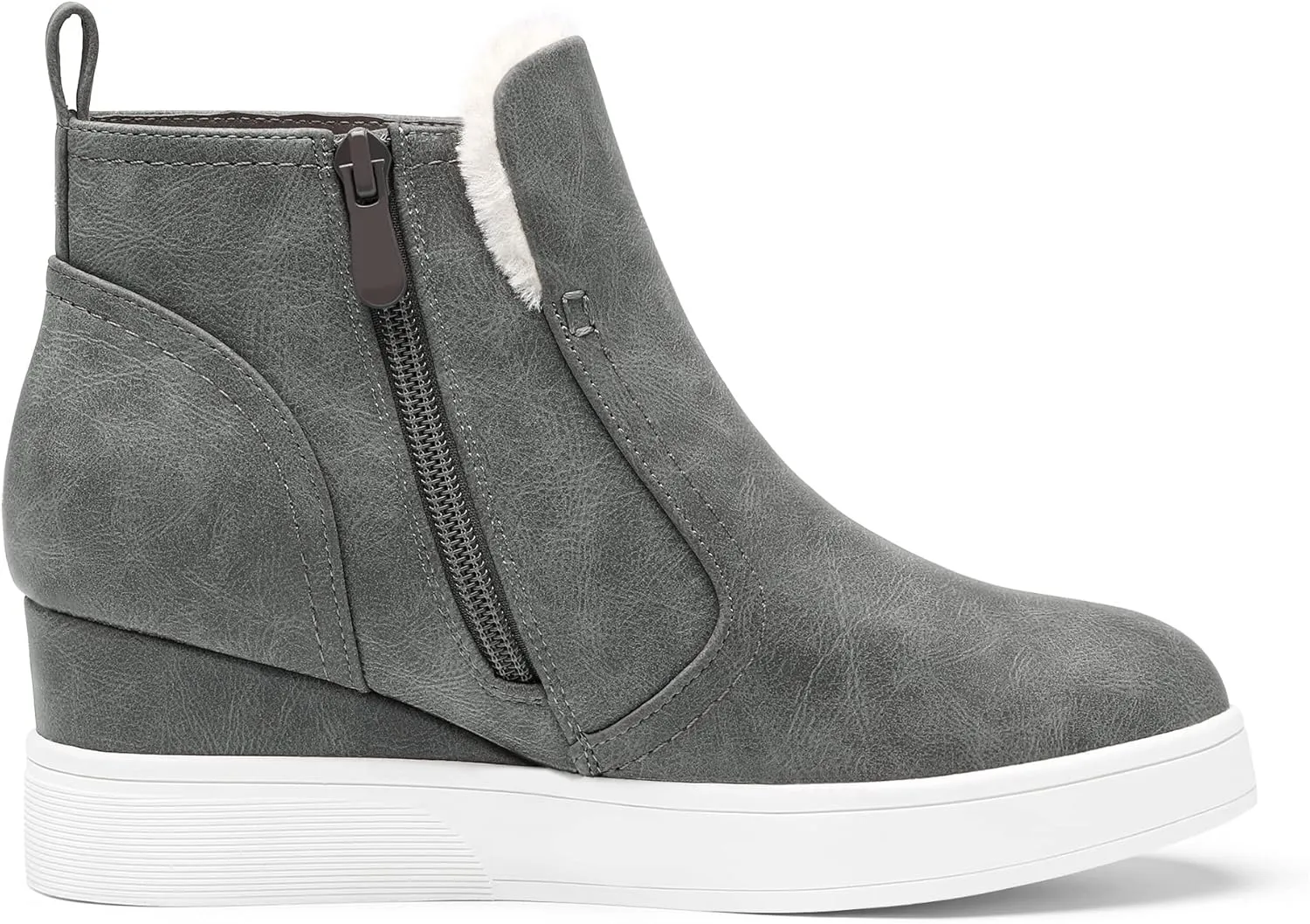 DREAM PAIRS Women’s Slip on High Top Wedge Sneakers Hidden Heel Platform Wedgie Ankle Booties