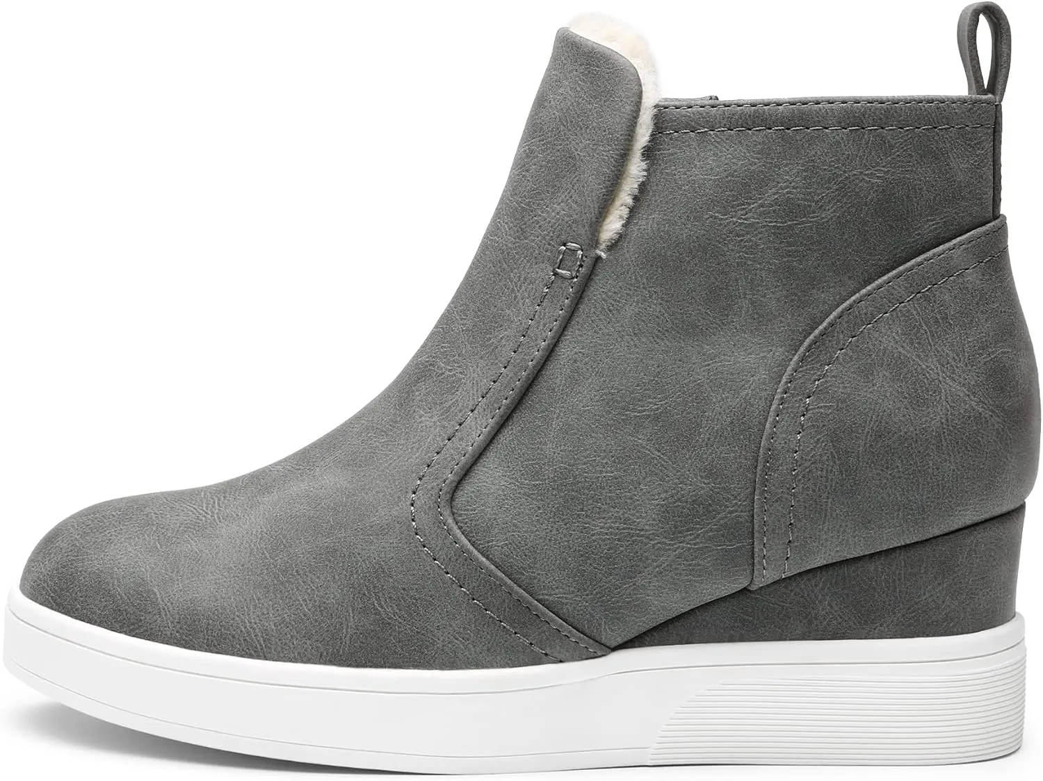 DREAM PAIRS Women’s Slip on High Top Wedge Sneakers Hidden Heel Platform Wedgie Ankle Booties