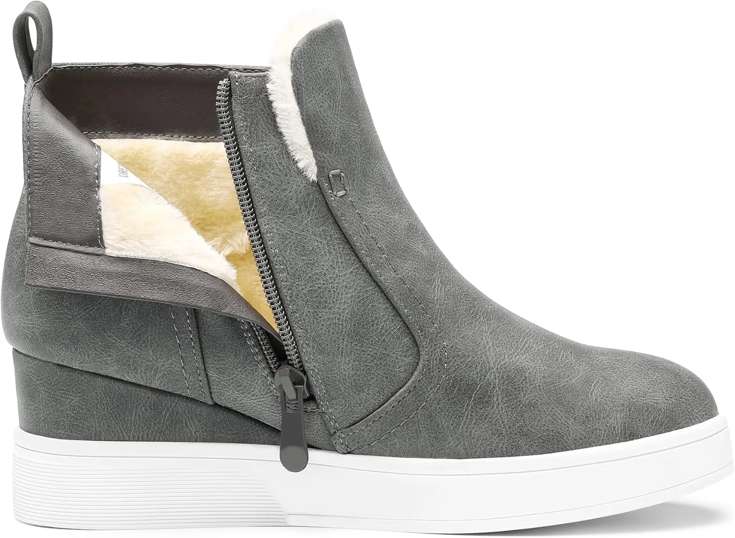 DREAM PAIRS Women’s Slip on High Top Wedge Sneakers Hidden Heel Platform Wedgie Ankle Booties