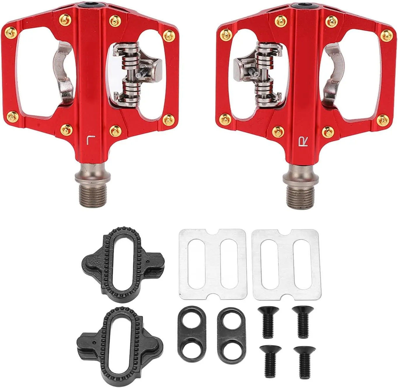 Dual Bike Pedals Aluminum Material for Multi USE Bike SPD Lock Flat Pedals Wet ENVIRONMENTS