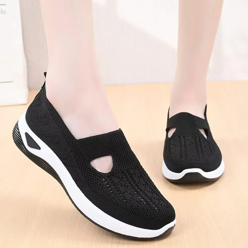 dubuto Women's Walking Shoes 2024 New Wove Breathable Soft Orthopedic Diabetic Comfortable Sneakers for Women Indoor Outdoor Casual Athletic Work Shoes