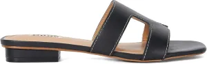 Dune London Women's Loupe Slide Sandal, Black, 8